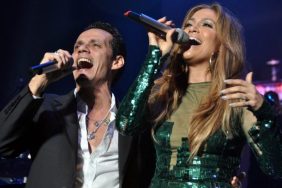 Jennifer Lopez, green sequin dress, Marc Anthony, Puerto Rico